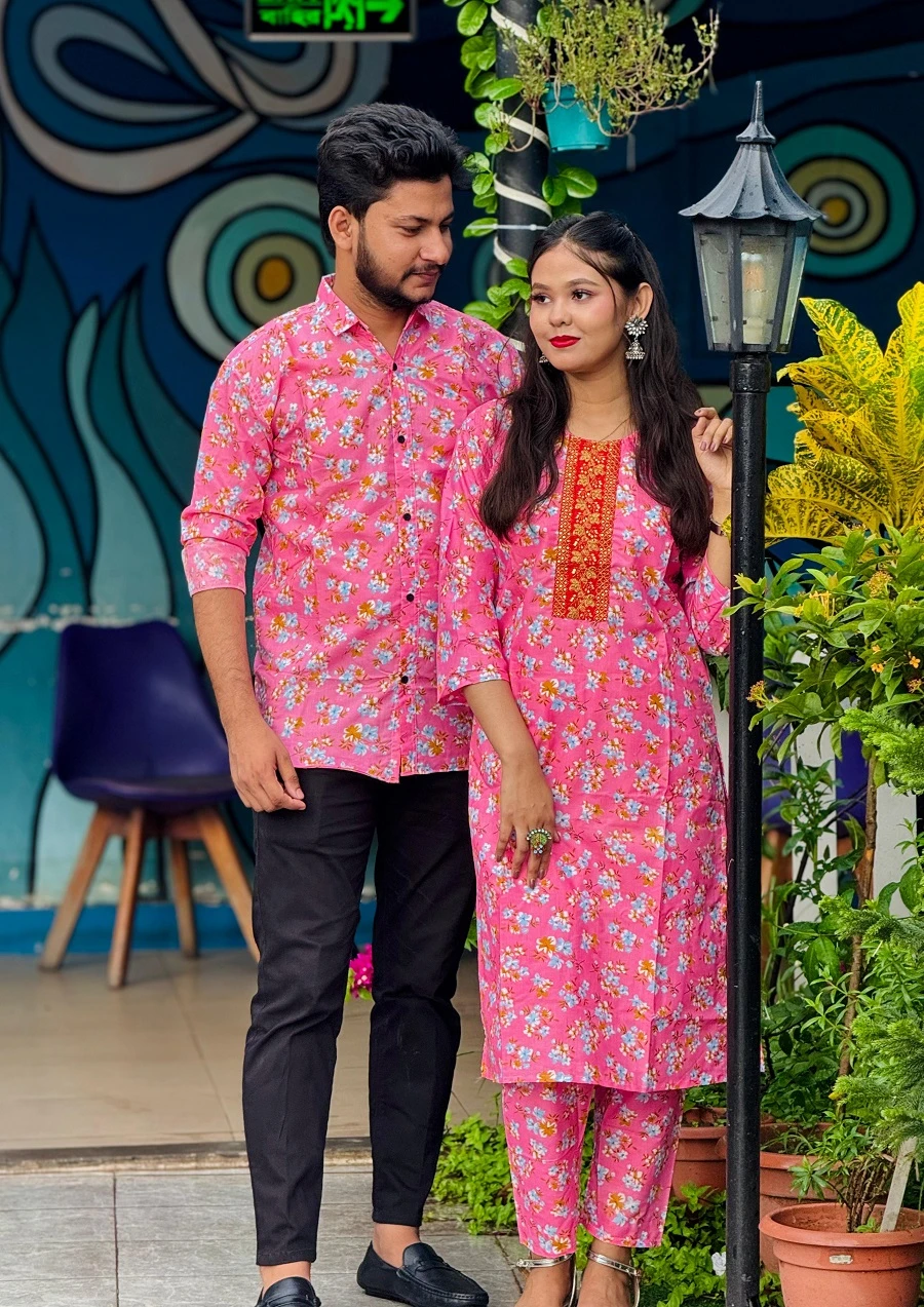 Shirt & two pieces couple dress
